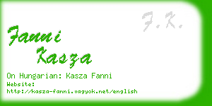 fanni kasza business card